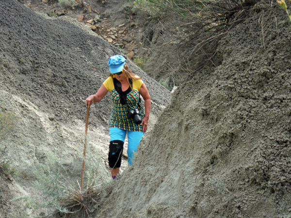 Karen Duquette in Cap Rock Trail at Makoshika State Park